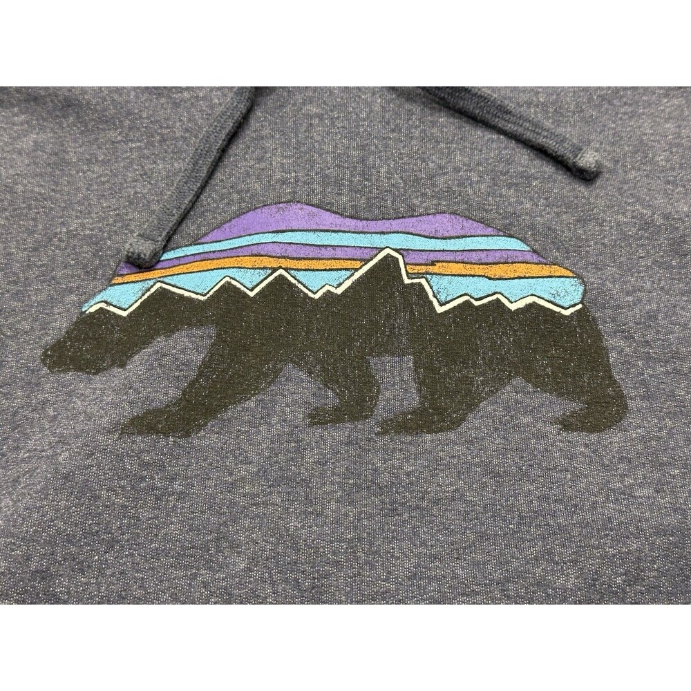 Women's Patagonia Fitz Roy Bear Midweight Hoody Size Medium Navy Heather #39522 - Picture 5 of 11